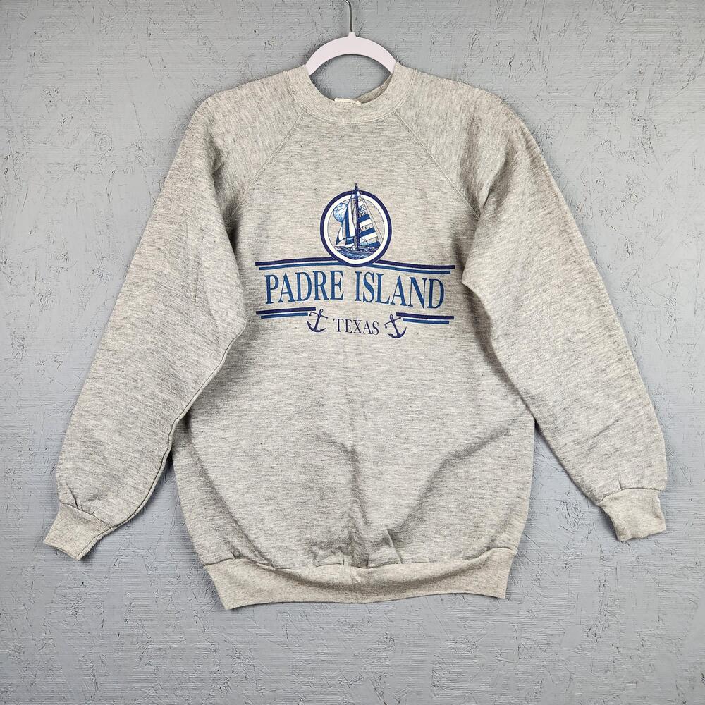 Vintage Padre Island Sweatshirt Mens XL Crewneck Made In USA Texas Sailboat 90s